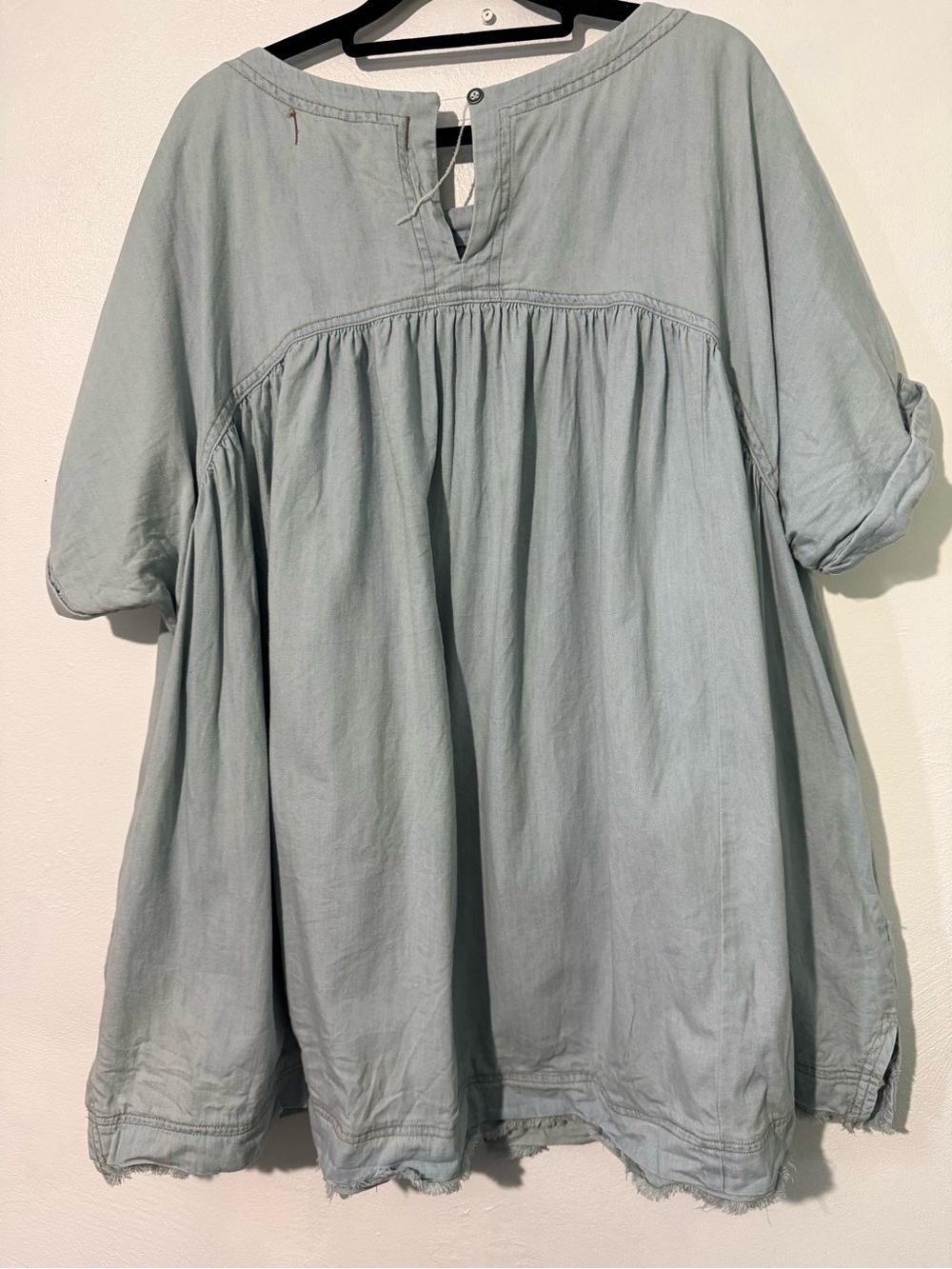 We The Free Free People Moon City Denim Shirt flaw - Picture 10 of 13
